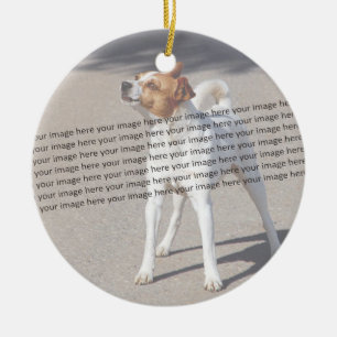 Ornement Rond En Céramique Photo de l'animal de compagnie ✨ Personnalisé avec