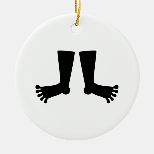 Ornement Rond En Céramique Pieds (Devant)