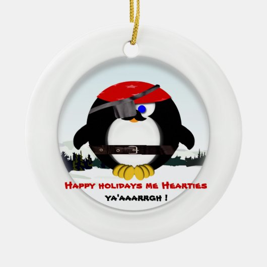 Ornement Rond En Céramique Pirate (Devant)