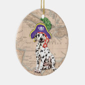 Ornement Rond En Céramique Pirate dalmate (Droite)