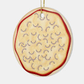 Ornement Rond En Céramique Pizza aux oignons (Gauche)