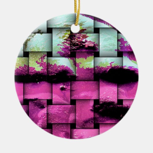 ORNEMENT ROND EN CÉRAMIQUE PLAGE (Devant)