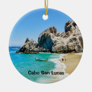 Ornement Rond En Céramique Plage des Amoureux, Cabo San Lucas