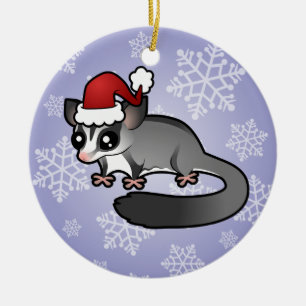 Ornement Rond En Céramique Planeur de sucre de Noël