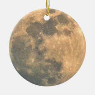 Ornement Rond En Céramique Pleine lune