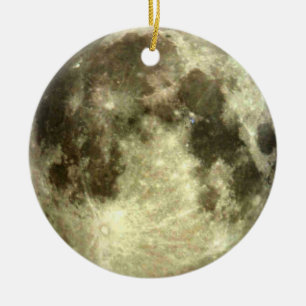 Ornement Rond En Céramique Pleine lune