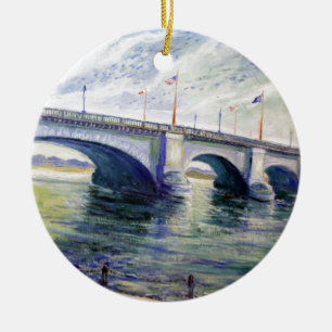 Ornement Rond En Céramique Pont de Londres par Alfred Zwiebel