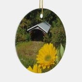 Ornement Rond En Céramique Pont en tournesols et en couverture (Droite)