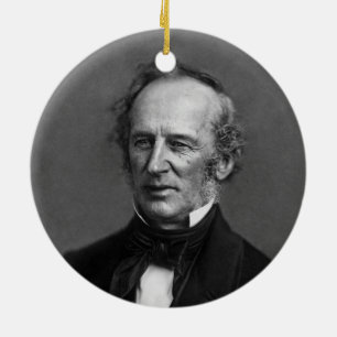 Ornement Rond En Céramique Portrait de Cornélius Vanderbilt de commodore