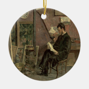 Ornement Rond En Céramique Portrait de docteur Martinez, 1878 (huile sur la