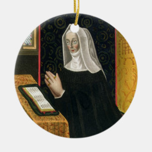 Ornement Rond En Céramique Portrait de Margaret Beaufort, comtesse de Richmon