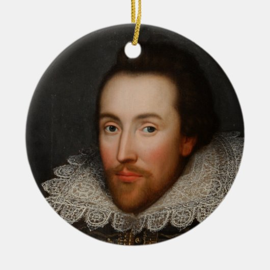 Ornement Rond En Céramique Portrait de William Shakespeare Cobbe circa 1610 (Devant)