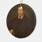 Ornement Rond En Céramique Portrait d'Ippolito Riminaldi (Gauche)