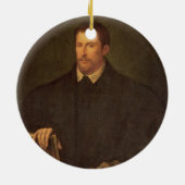 Ornement Rond En Céramique Portrait d'Ippolito Riminaldi (Dos)