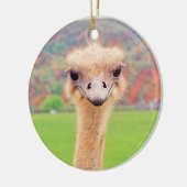 Ornement Rond En Céramique Portrait d'Ostrich (Gauche)