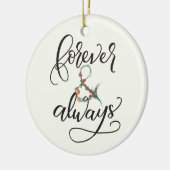 Ornement Rond En Céramique Pour toujours et toujours (Gauche)