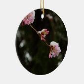 Ornement Rond En Céramique "Pour voir la cerise accrochée avec la neige" - un (Droite)