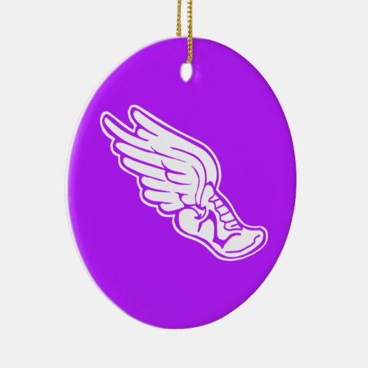 Ornement Rond En Céramique Pourpre d'ornement de logo de voie (Droite)