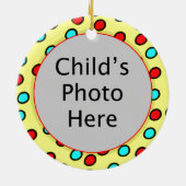 Ornement Rond En Céramique Premier Hanoukka pour bébé - DEUX-SIDED (Dos)