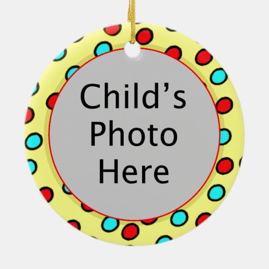 Ornement Rond En Céramique Premier Hanoukka pour bébé - DEUX-SIDED (Dos)