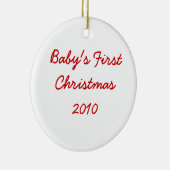 Ornement Rond En Céramique Premier Noël 2010 du bébé (Droite)