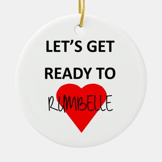 Ornement Rond En Céramique Préparons-nous à Rumbelle (Devant)