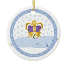 Prince George de coussin et de couronne de