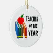 Ornement Rond En Céramique professeur de l'année (Droite)