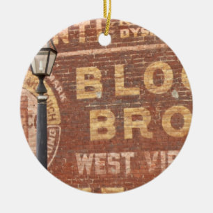 Ornement Rond En Céramique Publicités sur le côté du bâtiment