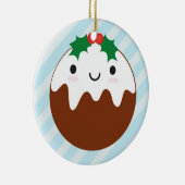 Ornement Rond En Céramique Pudding mignon de Noël (Droite)