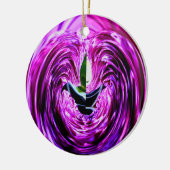 Ornement Rond En Céramique Purple Love_ (Gauche)