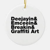 Ornement Rond En Céramique Quatre éléments de l'Hip hop (Devant)