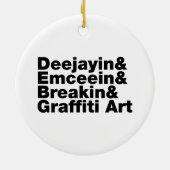 Ornement Rond En Céramique Quatre éléments de l'Hip hop (Dos)