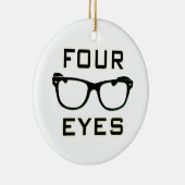 Ornement Rond En Céramique Quatre yeux (Droite)