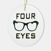 Ornement Rond En Céramique Quatre yeux (Gauche)