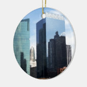 Ornement Rond En Céramique Réflexions de Chicago (Gauche)