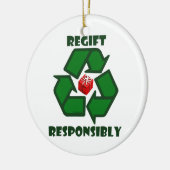 Ornement Rond En Céramique Regift de façon responsable (Gauche)