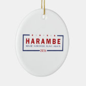 Ornement Rond En Céramique Rendez Harambe vivant encore (Droite)