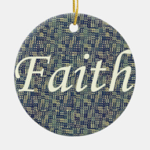 Ornement Rond En Céramique Reounding faith