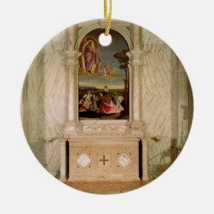 Ornement Rond En Céramique Retable de St Christina