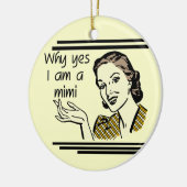 Ornement Rond En Céramique Rétro T-shirts Mimi et cadeaux (Gauche)