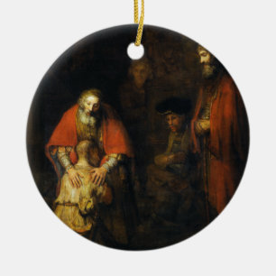 Ornement Rond En Céramique Return of the Prodigal Son by Rembrandt