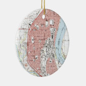 Ornement Rond En Céramique Richland Washington Map (1992) (Droite)