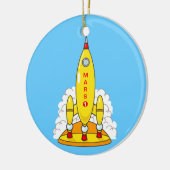 Ornement Rond En Céramique Rocket à Mars (Gauche)