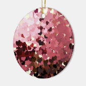 ORNEMENT ROND EN CÉRAMIQUE ROSE (Gauche)