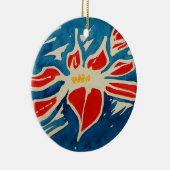 Ornement Rond En Céramique Rose de Noël (Droite)