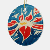 Ornement Rond En Céramique Rose de Noël (Gauche)