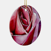 Ornement Rond En Céramique Rose Rose macro fleurs aquarelle art abstrait (Droite)