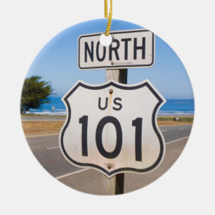 Ornement Rond En Céramique Route 101 Nord