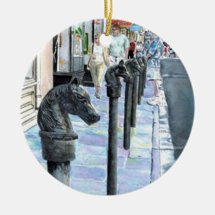 Ornement Rond En Céramique Rue de la Nouvelle-Orléans